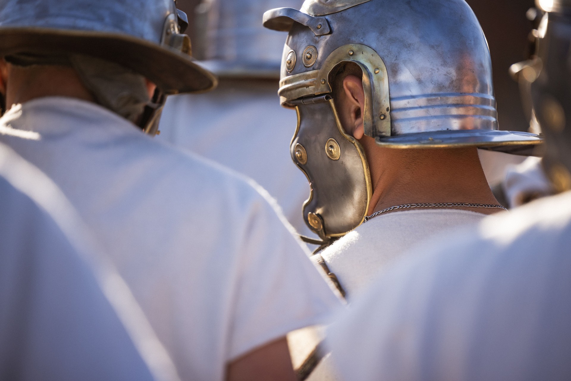 Gladiators parade as ancient Rome