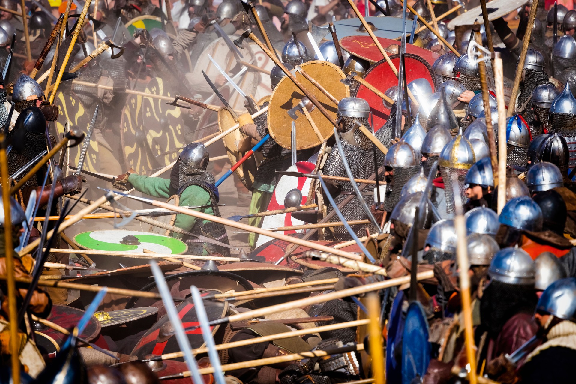 Medieval battle of the Vikings and Slavs, Wolin, Poland